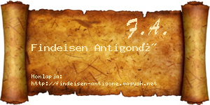 Findeisen Antigoné névjegykártya